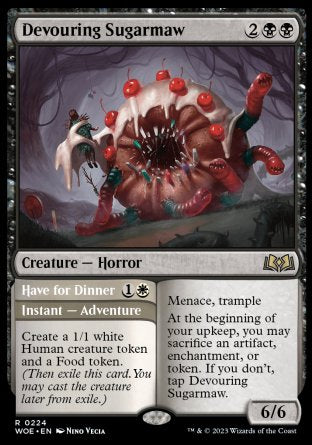 (224) Magic The Gathering Wilds of Eldraine Single: Devouring Sugarmaw // Have for Dinner  Rare