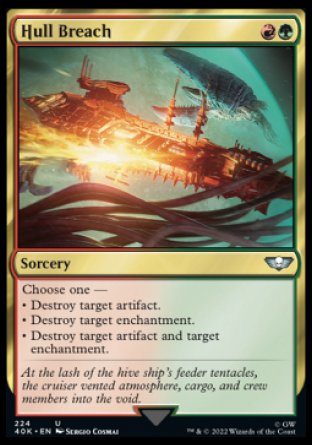 (224) Magic The Gathering Universes Beyond: Warhammer 40000 Single: Hull Breach Holo Uncommon