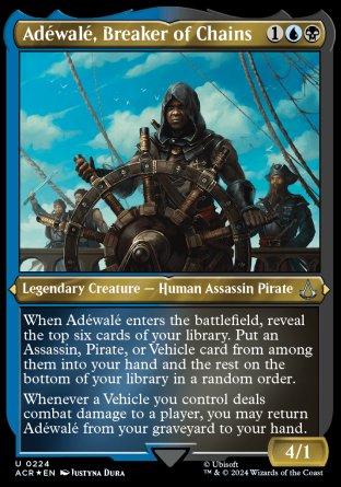 (224) Magic The Gathering Universes Beyond: Assassin's Creed: Extras Single: Ad������wal������, Breaker of Chains (V.2)  Holo Uncommon