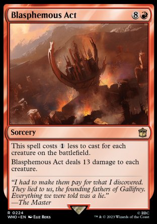 (224) Magic The Gathering Universes Beyond: Doctor Who Single: Blasphemous Act  Rare