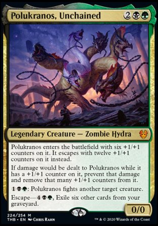 (224/254) Magic The Gathering Theros Beyond Death Single: Polukranos, Unchained  Mythic