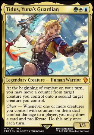(224) Magic The Gathering Commander: Magic: The Gathering - FINAL FANTASY: Collector's Edition Single: Tidus, Yuna's Guardian Holo Mythic