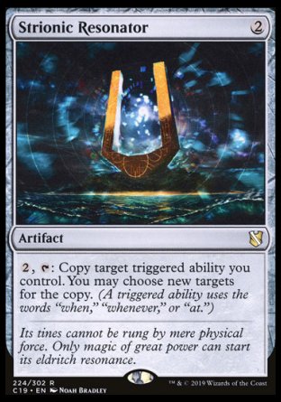 (224) Magic The Gathering Commander 2019 Single: Strionic Resonator  Rare