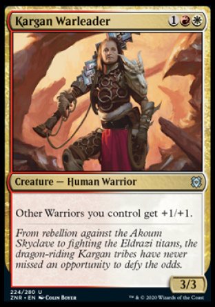 (224/280) Magic The Gathering Zendikar Rising Single: Kargan Warleader  Uncommon