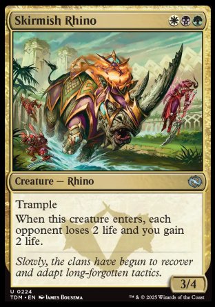 (224) Magic The Gathering Tarkir: Dragonstorm Single: Skirmish Rhino  Uncommon