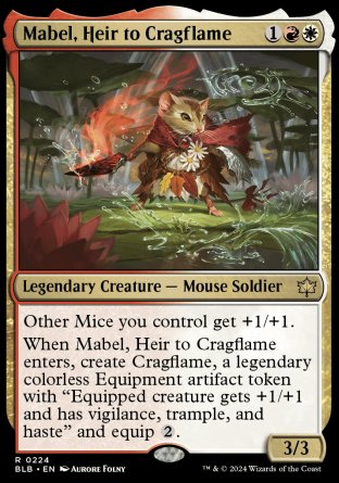 (224) Magic The Gathering Bloomburrow Single: Mabel, Heir to Cragflame  Rare