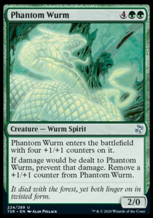 (224/289) Magic The Gathering Time Spiral Remastered Single: Phantom Wurm  Uncommon