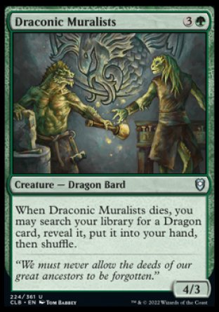 (224) Magic The Gathering Commander Legends: Battle for Baldur's Gate Single: Draconic Muralists Holo Uncommon