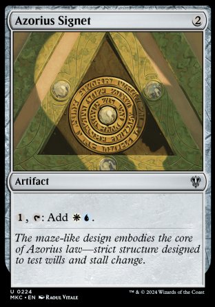 (224) Magic The Gathering Commander: Murders at Karlov Manor Single: Azorius Signet  Uncommon