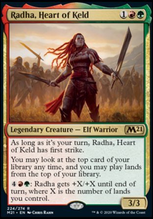 (224) Magic The Gathering Core 2021 Single: Radha, Heart of Keld  Rare