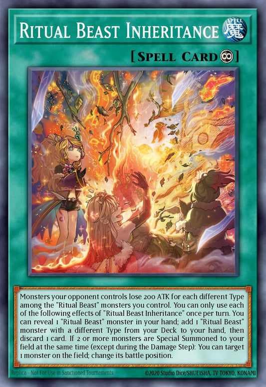 (020) YuGiOh TCG BLTR: Battles of Legend: Terminal Revenge Single: Ritual Beast Inheritance  Secret Rare
