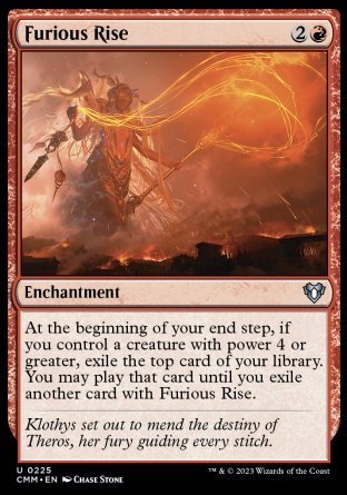 (225) Magic The Gathering Commander Masters Single: Furious Rise  Uncommon