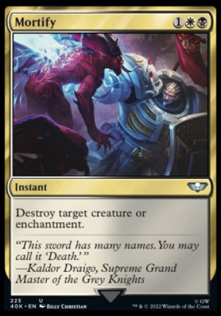 (225) Magic The Gathering Universes Beyond: Warhammer 40000 Single: Mortify Holo Uncommon