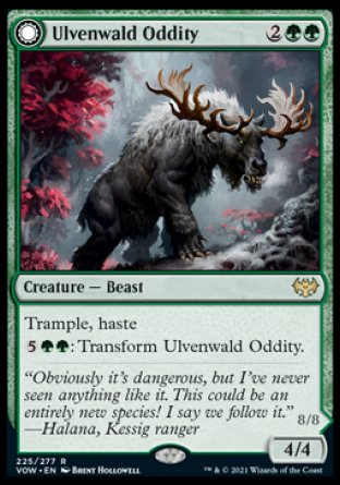(225) Magic The Gathering Innistrad: Crimson Vow Single: Ulvenwald Oddity // Ulvenwald Behemoth Holo Rare