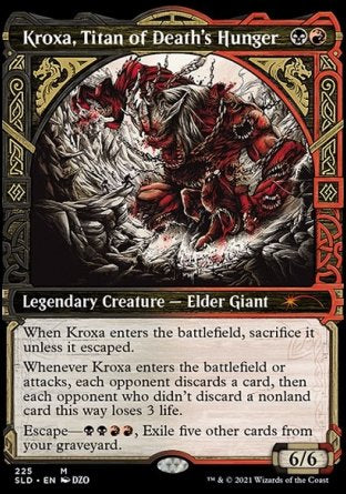 (225) Magic The Gathering Secret Lair Drop Series Single: Kroxa, Titan of Death's Hunger  Mythic