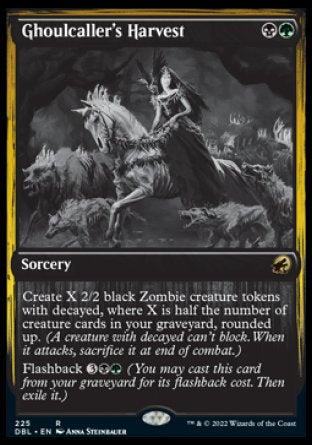 (225) Magic The Gathering Innistrad: Double Feature Single: Ghoulcaller's Harvest Holo Rare
