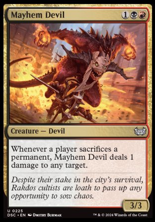 (225) Magic The Gathering Commander: Duskmourn: House of Horror Single: Mayhem Devil  Uncommon