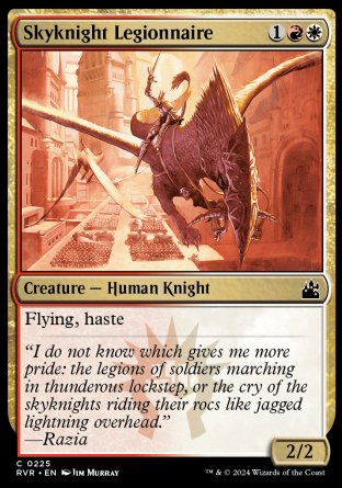 (225) Magic The Gathering Ravnica Remastered Single: Skyknight Legionnaire  Common