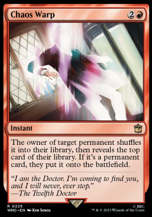 (225) Magic The Gathering Universes Beyond: Doctor Who Single: Chaos Warp  Rare
