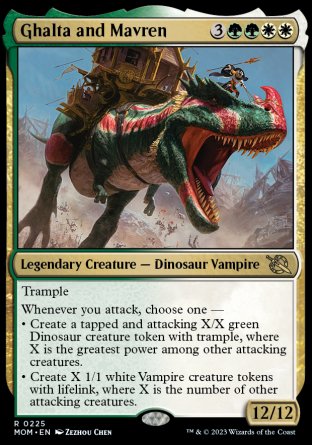 (225) Magic The Gathering March of the Machine Single: Ghalta and Mavren Holo Rare