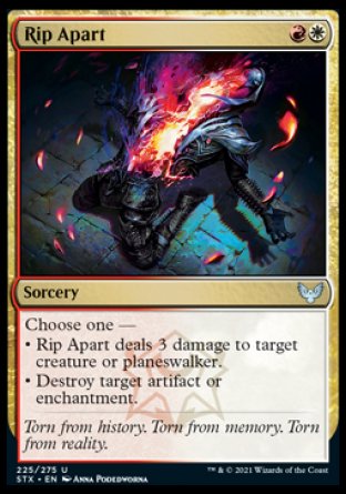 (225) Magic The Gathering Strixhaven: School of Mages Single: Rip Apart  Uncommon