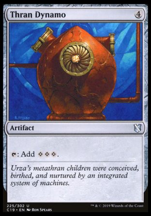 (225) Magic The Gathering Commander 2019 Single: Thran Dynamo  Uncommon