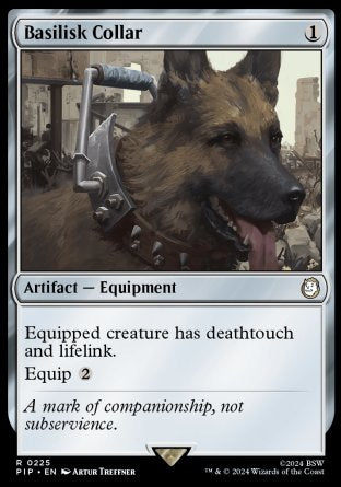 (225) Magic The Gathering Universes Beyond: Fallout Single: Basilisk Collar  Holo Rare