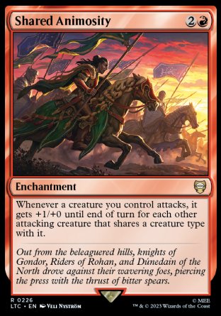 (226) Magic The Gathering Commander: The Lord of the Rings: Tales of Middle-earth Single: Shared Animosity  Rare