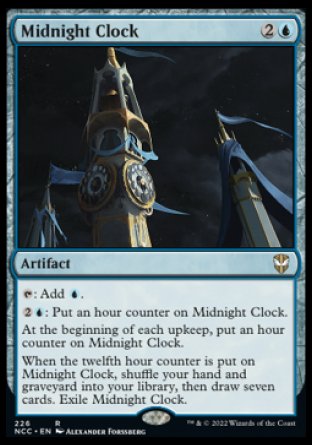 (226) Magic The Gathering Commander: Streets of New Capenna Single: Midnight Clock  Rare