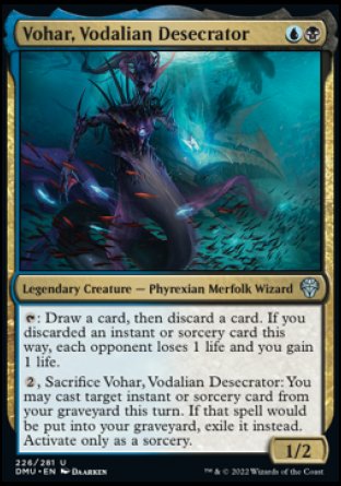 (226) Magic The Gathering Dominaria United Single: Vohar, Vodalian Desecrator  Uncommon