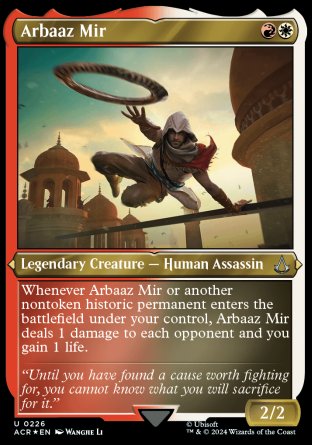 (226) Magic The Gathering Universes Beyond: Assassin's Creed: Extras Single: Arbaaz Mir (V.2)  Holo Uncommon