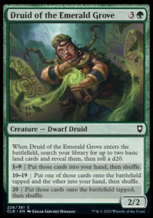 (226) Magic The Gathering Commander Legends: Battle for Baldur's Gate Single: Druid of the Emerald Grove Holo Common