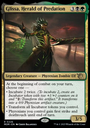 (226) Magic The Gathering March of the Machine Single: Glissa, Herald of Predation Holo Rare