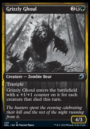 (226) Magic The Gathering Innistrad: Double Feature Single: Grizzly Ghoul Holo Uncommon