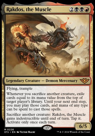 (226) Magic The Gathering Outlaws of Thunder Junction Single: Rakdos, the Muscle  Holo Mythic
