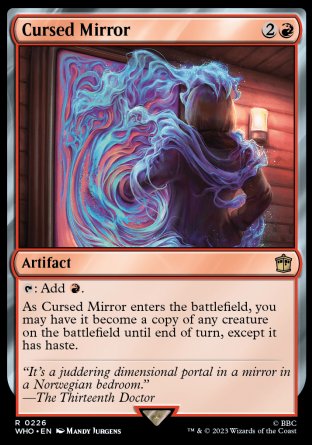 (226) Magic The Gathering Universes Beyond: Doctor Who Single: Cursed Mirror  Rare