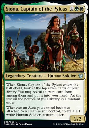 (226/254) Magic The Gathering Theros Beyond Death Single: Siona, Captain of the Pyleas  Uncommon