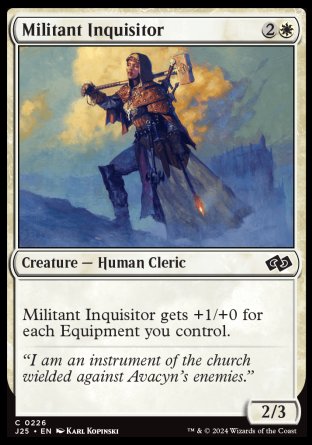 (226) Magic The Gathering Foundations Jumpstart Single: Militant Inquisitor  Common