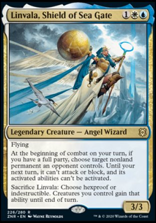 (226) Magic The Gathering Zendikar Rising: Promos Single: Linvala, Shield of Sea Gate (V.1) Holo Rare