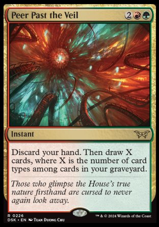 (226) Magic The Gathering Duskmourn: House of Horror Single: Peer Past the Veil  Rare