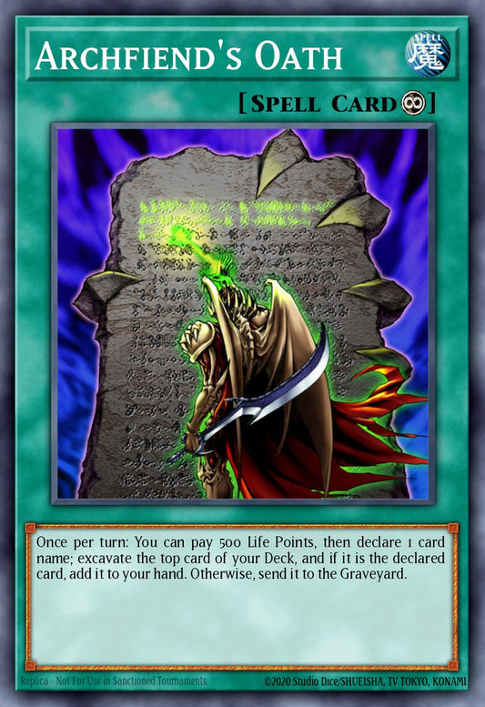 (EN092) YuGiOh TCG DCR: Dark Crisis Single: Archfiend's Oath (V.2 - Common)  Common