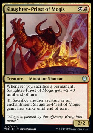 (227/254) Magic The Gathering Theros Beyond Death Single: Slaughter-Priest of Mogis  Uncommon