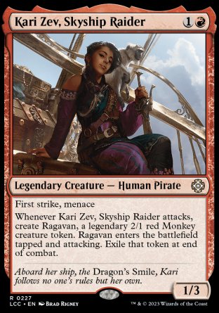 (227) Magic The Gathering Commander: The Lost Caverns of Ixalan Single: Kari Zev, Skyship Raider  Rare