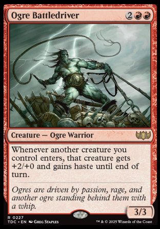 (227) Magic The Gathering Commander: Tarkir: Dragonstorm Single: Ogre Battledriver  Rare