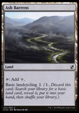 (227) Magic The Gathering Commander 2019 Single: Ash Barrens  Common