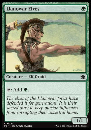 (227) Magic The Gathering Magic: The Gathering Foundations Single: Llanowar Elves  Common