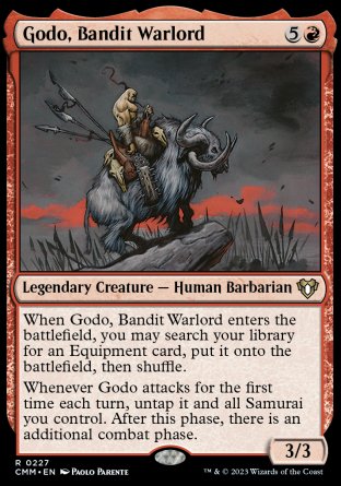 (227) Magic The Gathering Commander Masters Single: Godo, Bandit Warlord Holo Rare