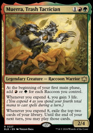 (227) Magic The Gathering Bloomburrow Single: Muerra, Trash Tactician  Rare