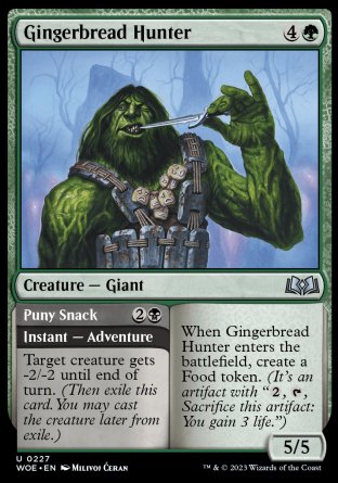 (227) Magic The Gathering Wilds of Eldraine Single: Gingerbread Hunter // Puny Snack  Uncommon