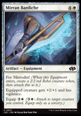 (227) Magic The Gathering Foundations Jumpstart Single: Mirran Bardiche  Common